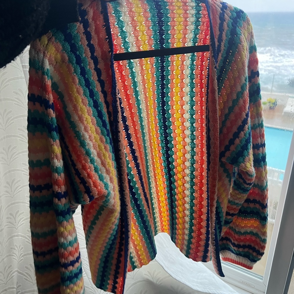 Vibrant Multicolor Women's Cardigan - Picture 4 of 7